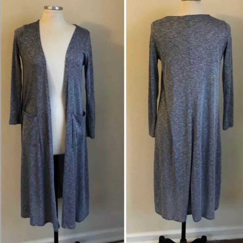 Lularoe Ribbed Sarah Open Front Duster Sz Small